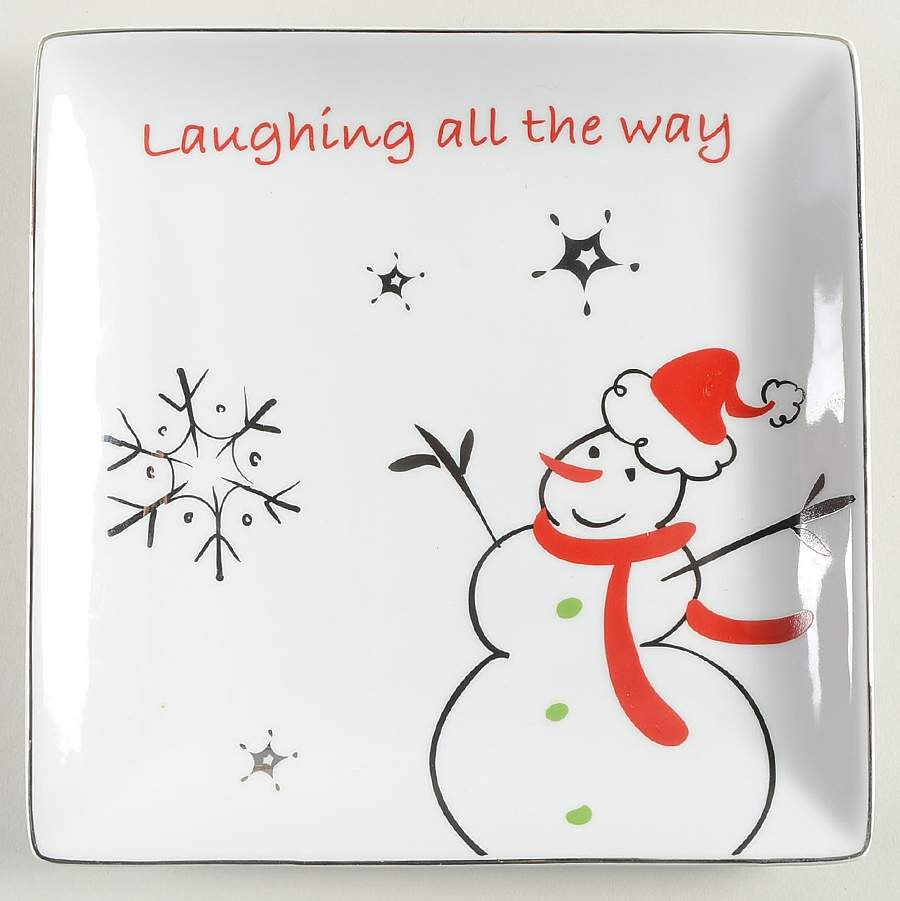 Modern Jingles Square Salad Plate by North Pole Trading Co.-1