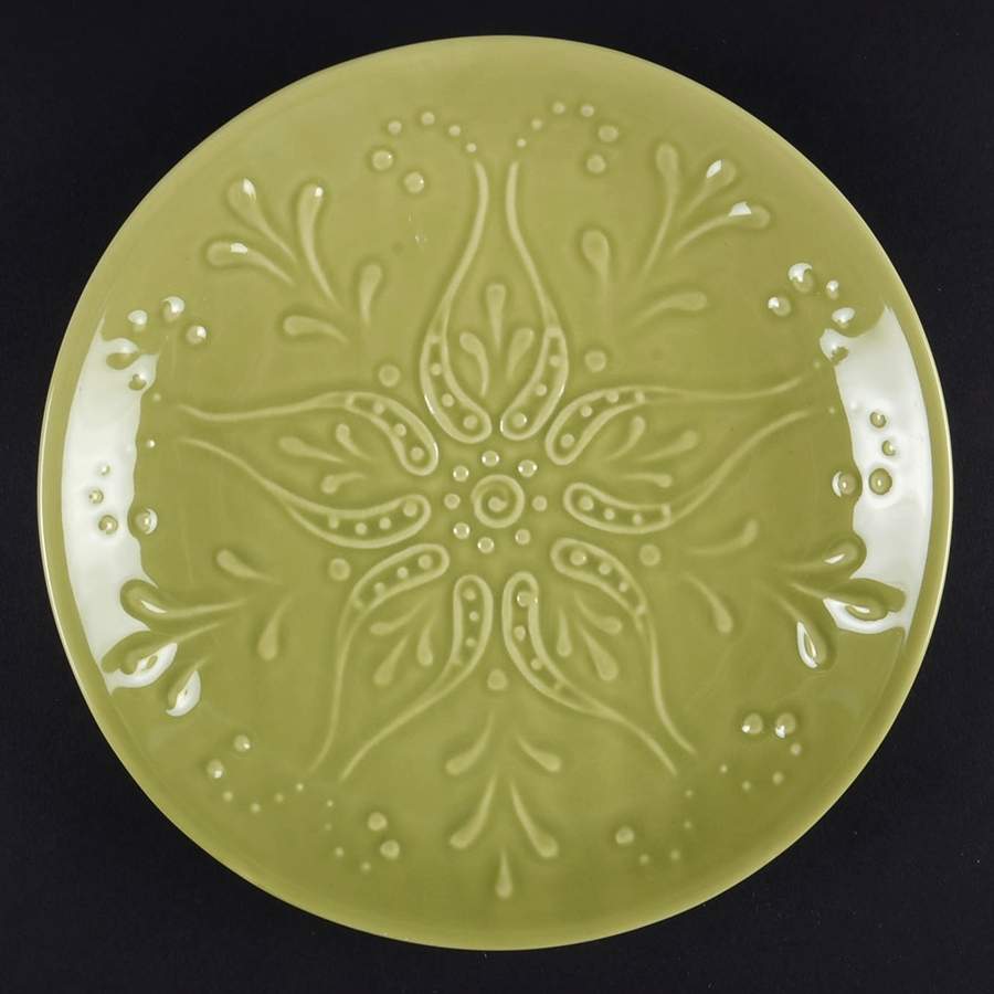 NCE1 Chartreuse Salad Plate by Nocal Ceramics, LDA-1