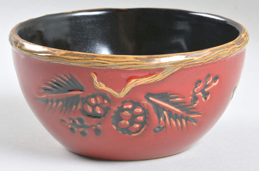 Northwoods Red Soup/Cereal Bowl by North Pole Trading Co.-1