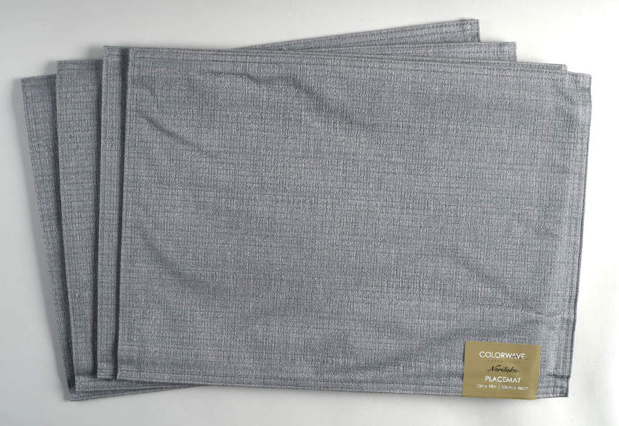 Colorwave Slate Cloth Placemat - Set of 4 by Noritake-1