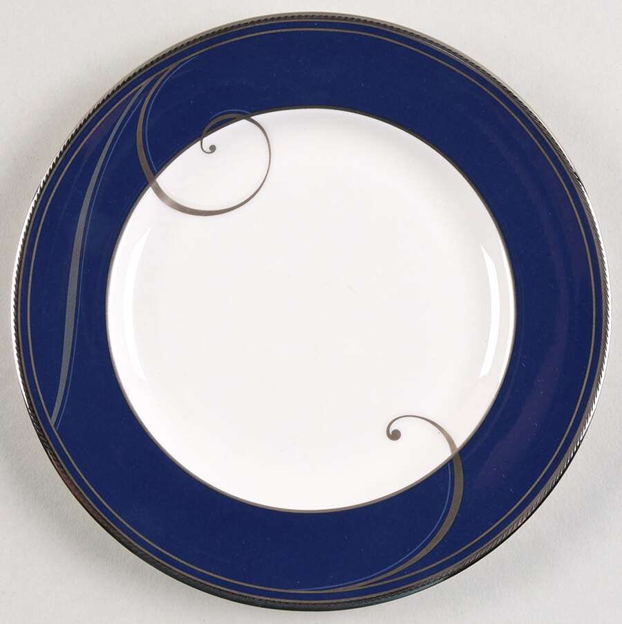 Platinum Wave Indigo Bread & Butter Plate by Noritake-1