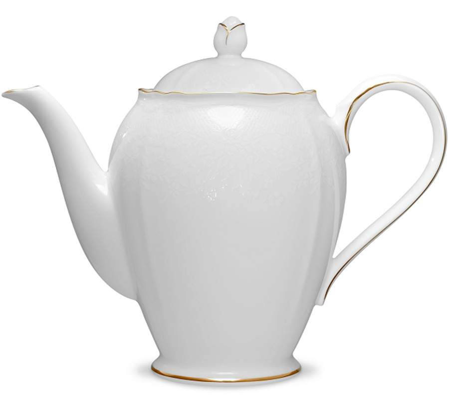 Princess Bouquet Gold Tea/Coffee Pot & Lid by Noritake-1