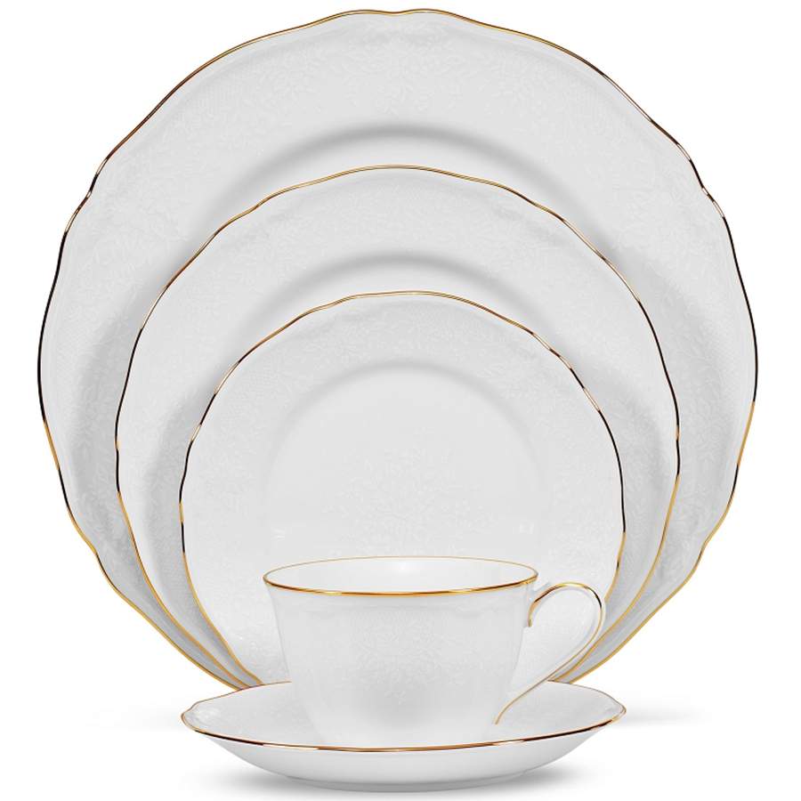 Princess Bouquet Gold Dinner Plate by Noritake-1