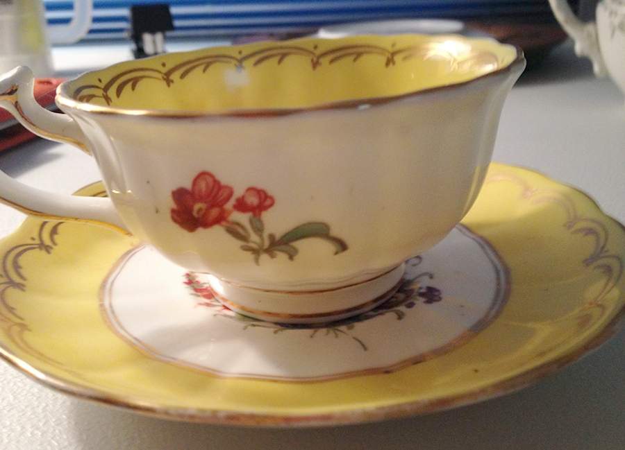 3563 Footed Cup & Saucer Set by New Chelsea-1