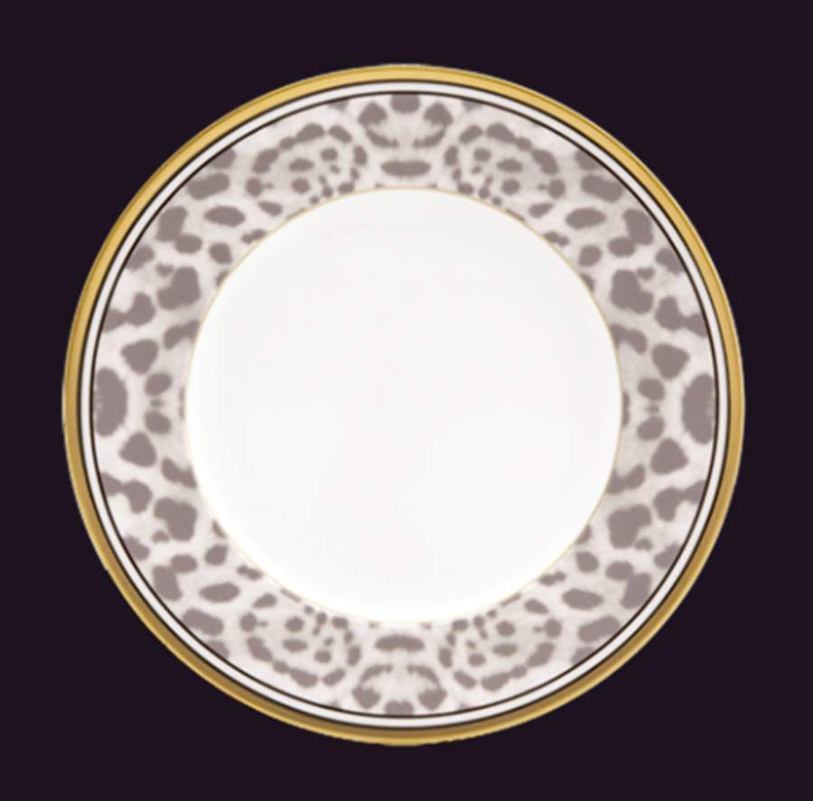 Snow Leopard Salad/Dessert Plate by Nikko-1
