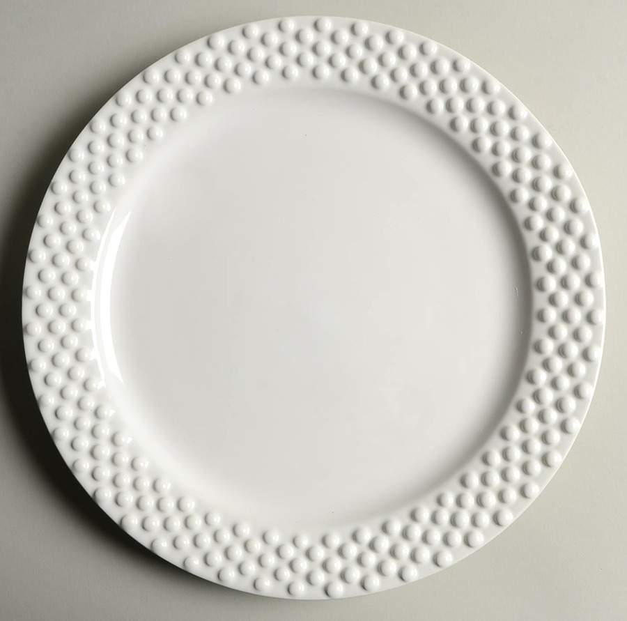 NCE9 White Dinner Plate by Nocal Ceramics, LDA-1