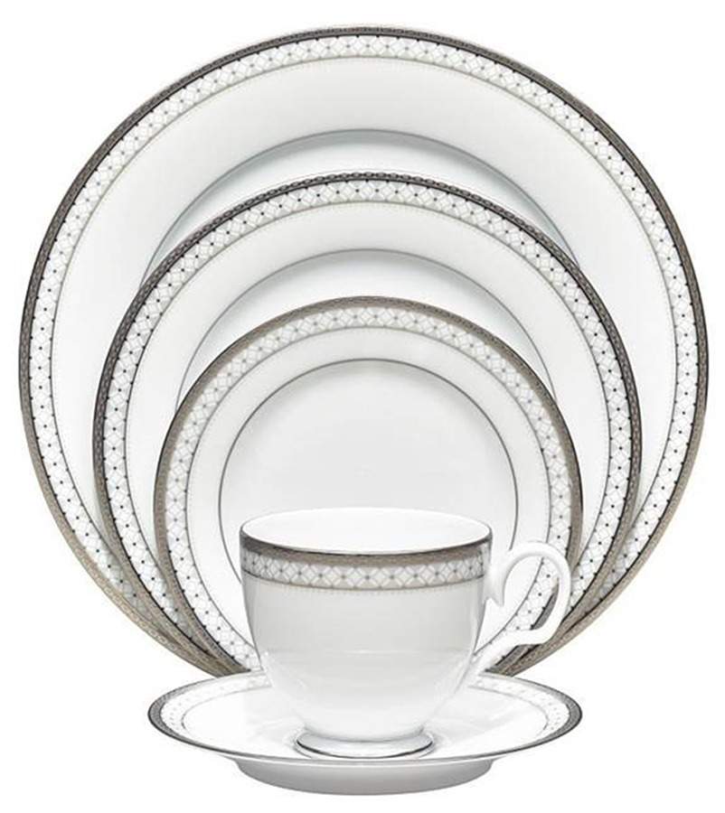 Rochester Platinum Dinner Plate by Noritake-1