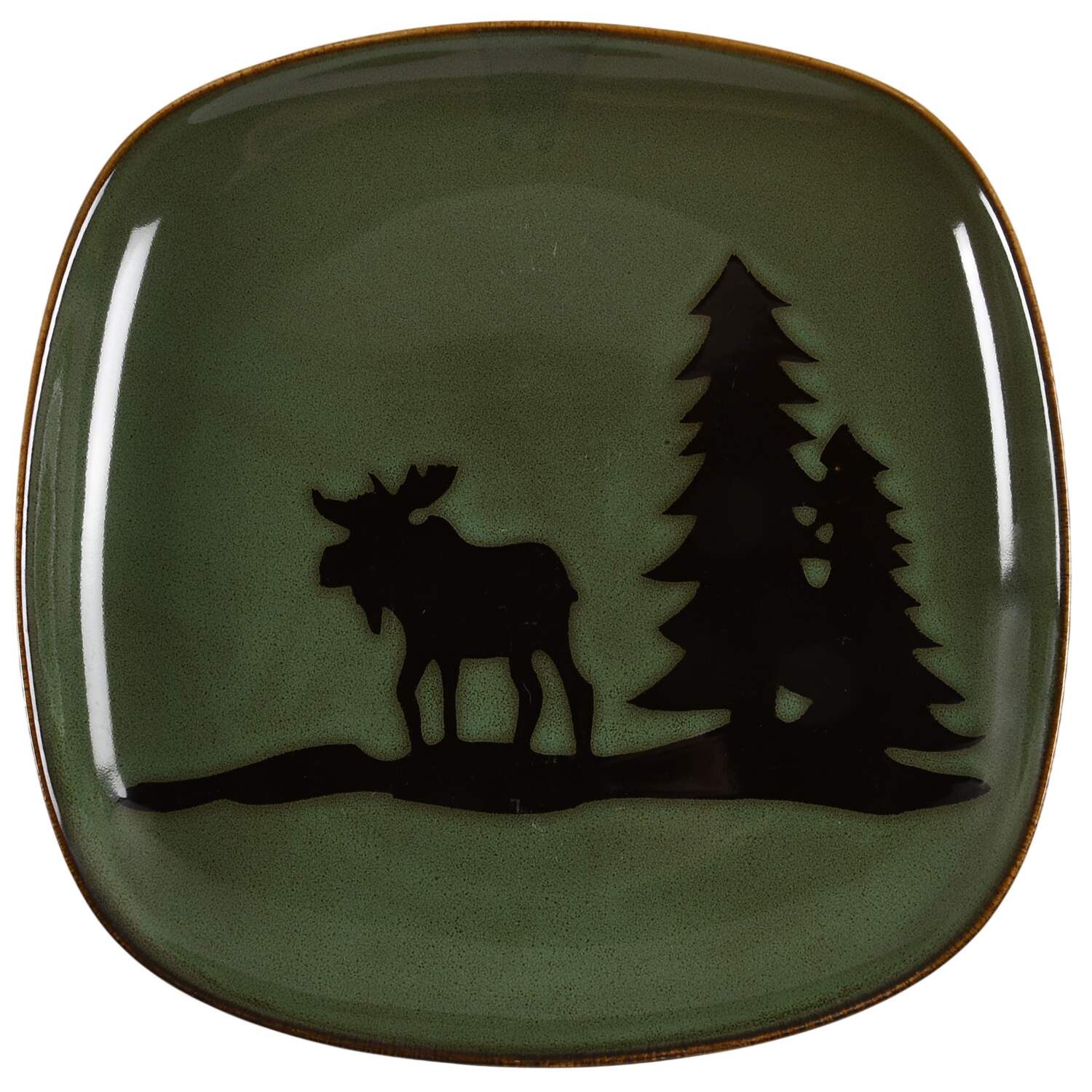 Bear Lodge Green Dinner Plate by Nature's Home-1