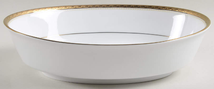 Charlotta Gold 9" Oval Vegetable Bowl by Noritake-1
