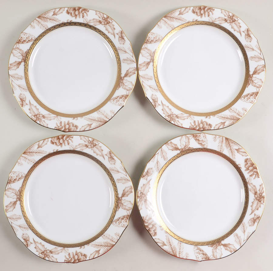 Charlotta Gold Accent Luncheon Plate - Set of 4 by Noritake-1