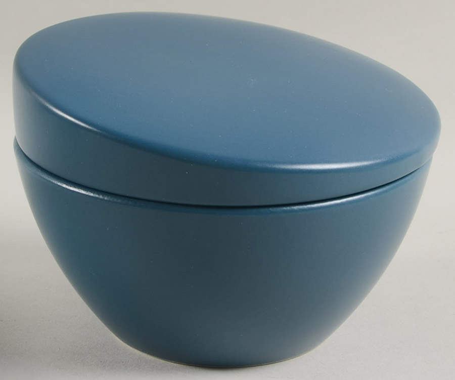 Orbit Aurora Blue Sugar Bowl & Lid by Nambe-1
