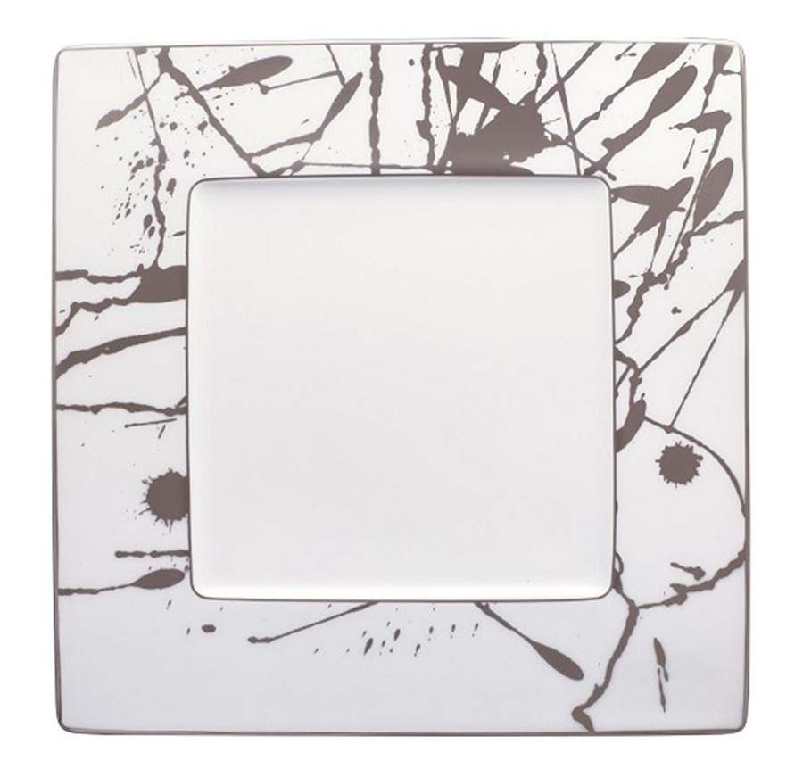 Raptures Platinum Square Dinner Plate by Noritake-1