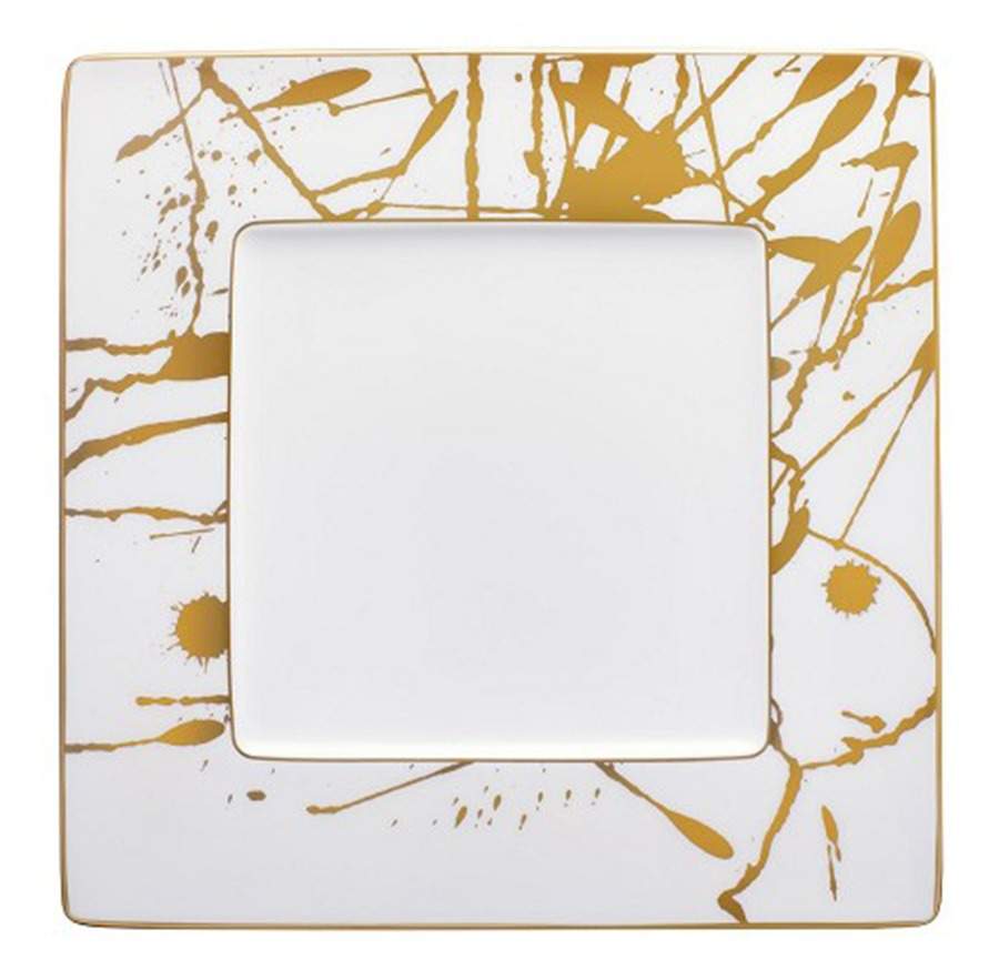 Raptures Gold Square Dinner Plate by Noritake-1