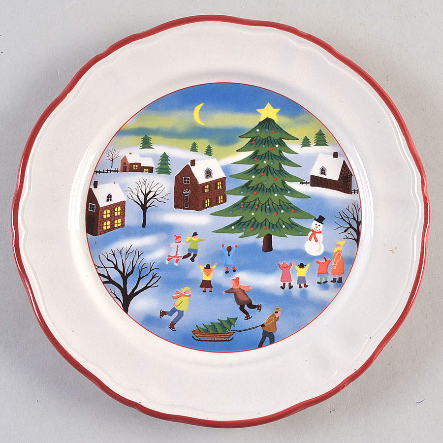 Home for Christmas Salad Plate by Nantucket Home-1