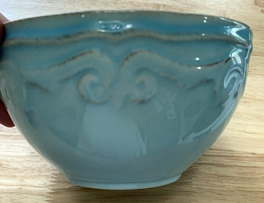 Scroll Aqua Coupe Soup Bowl by Noble Excellence-1