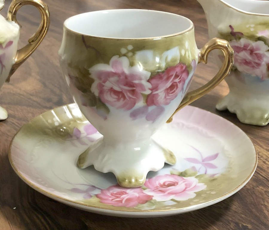 NOT25 Footed Cup & Saucer Set by Norcrest-1