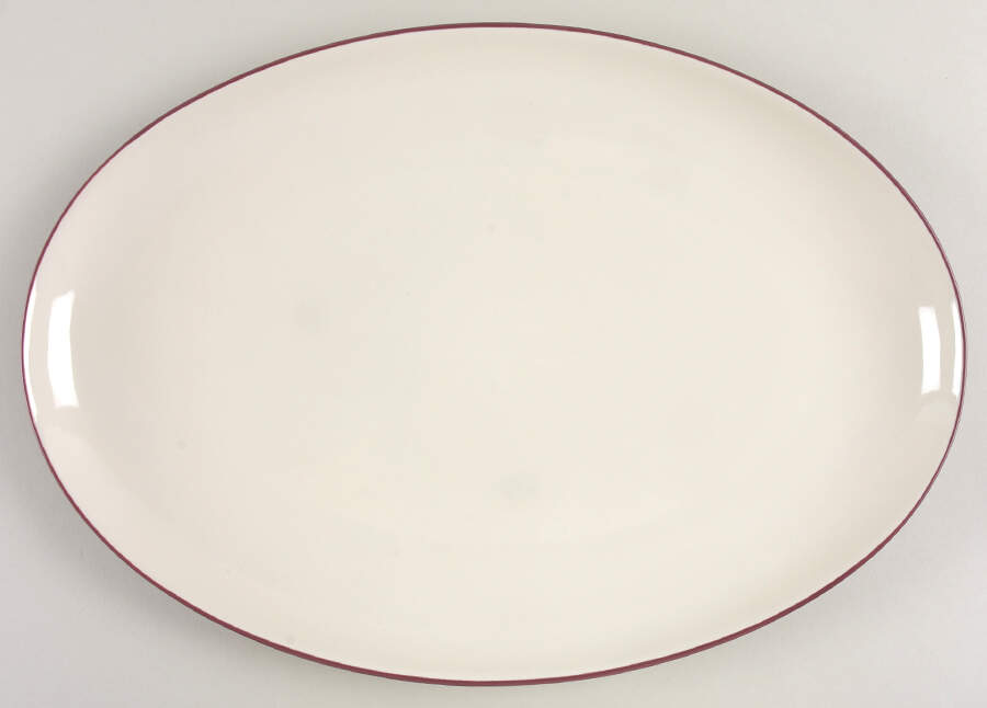 Colorwave Burgundy 16" Oval Serving Platter by Noritake-1