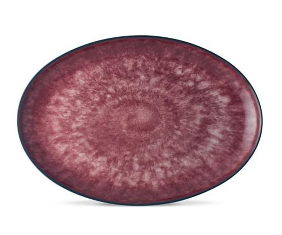 Colorkraft Essence Garnet 16" Oval Serving Platter by Noritake-1