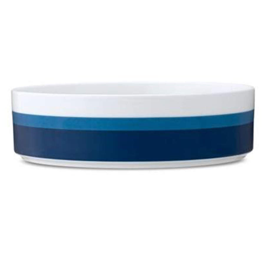 Colorstax Stripe Blue 10" Round Serving Bowl by Noritake-1