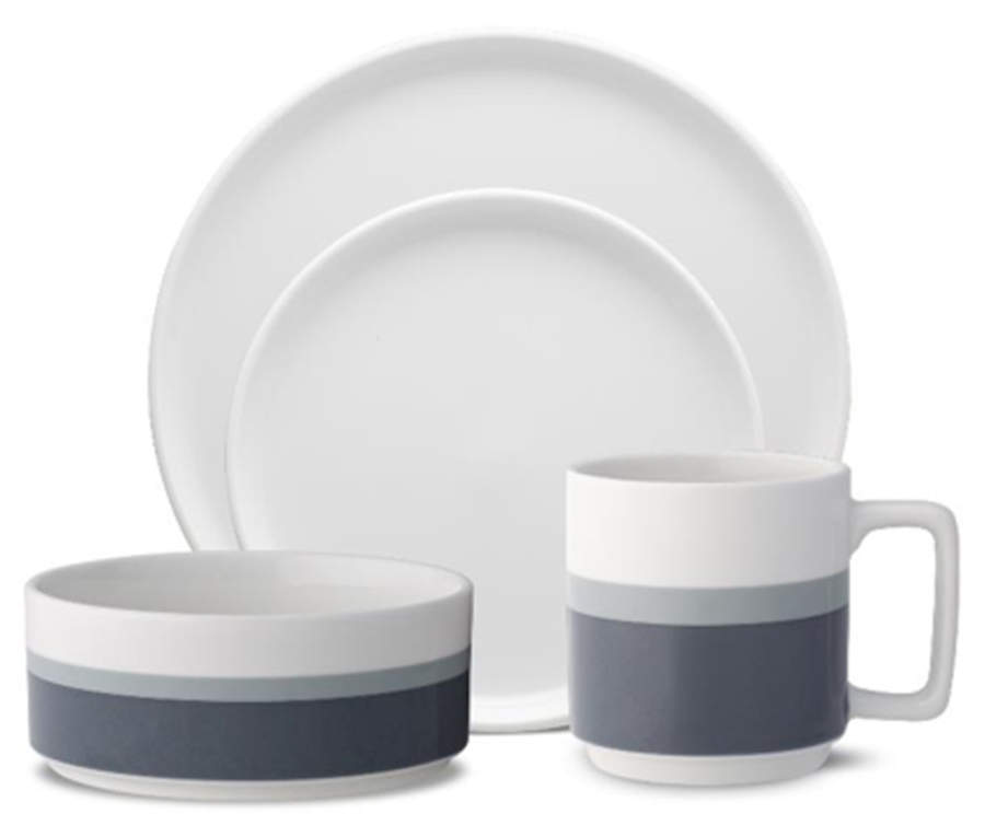 Colorstax Stripe Grey Dinner Plate by Noritake-1