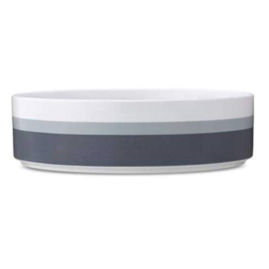 Colorstax Stripe Grey 10" Round Serving Bowl by Noritake-1