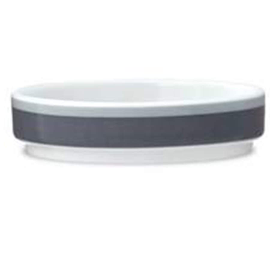 Colorstax Stripe Grey 3" Mini Plate by Noritake-1