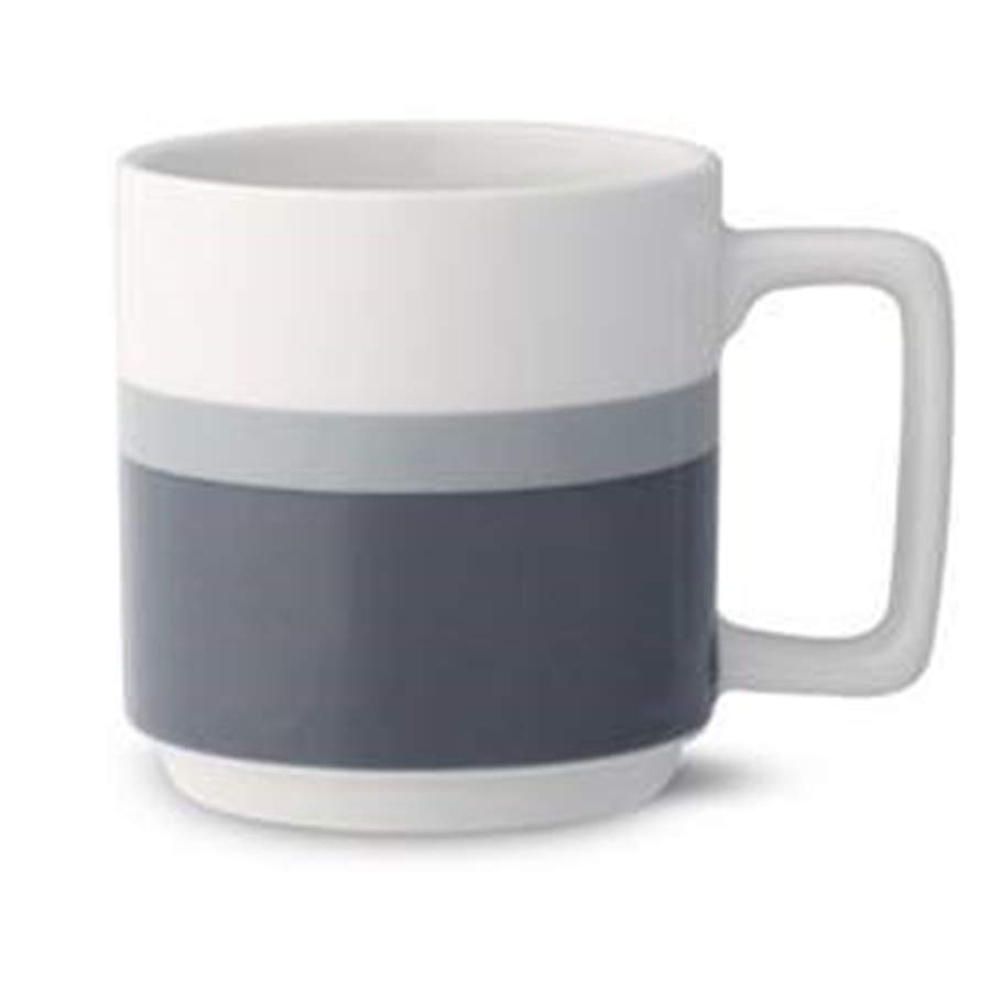 Colorstax Stripe Grey Mug by Noritake-1