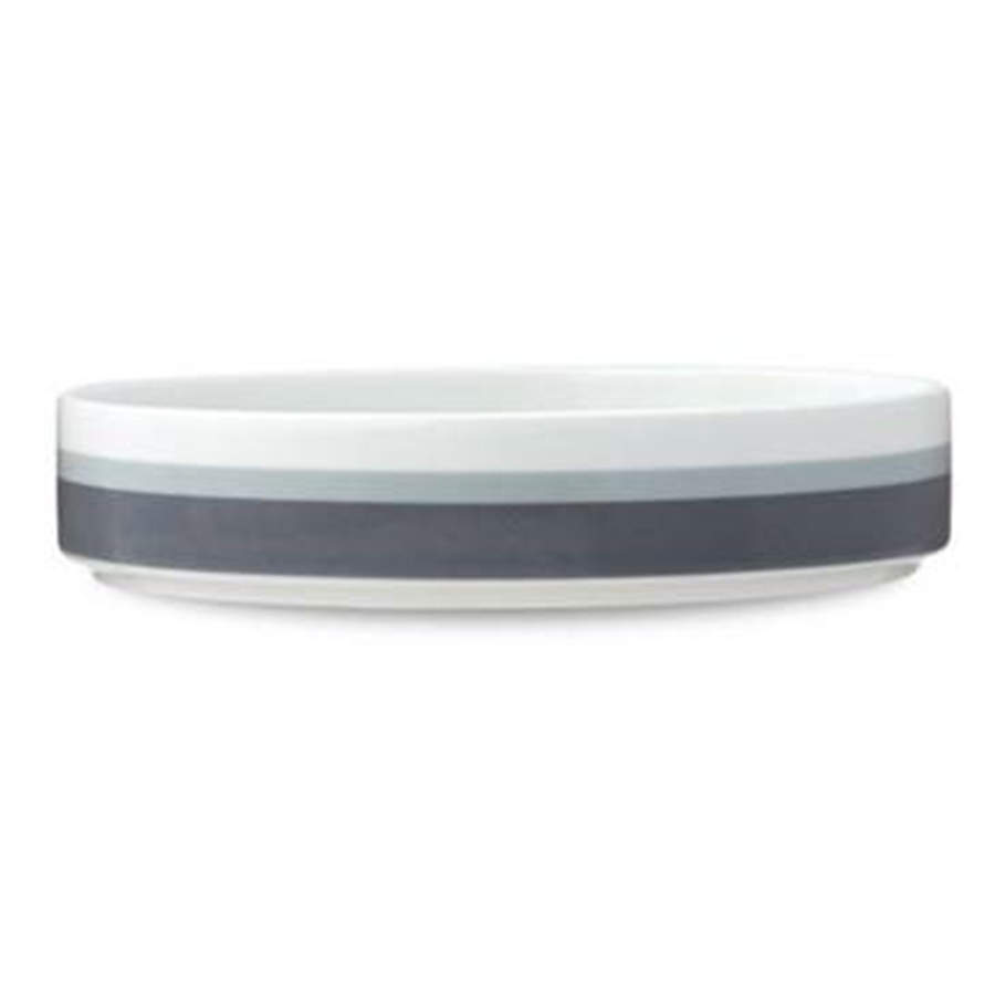 Colorstax Stripe Grey 7" Deep Plate by Noritake-1