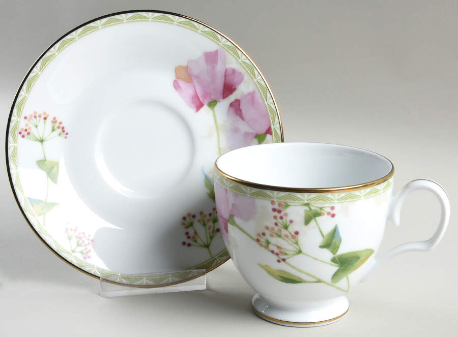 Poppy Place Footed Cup & Saucer Set by Noritake-1