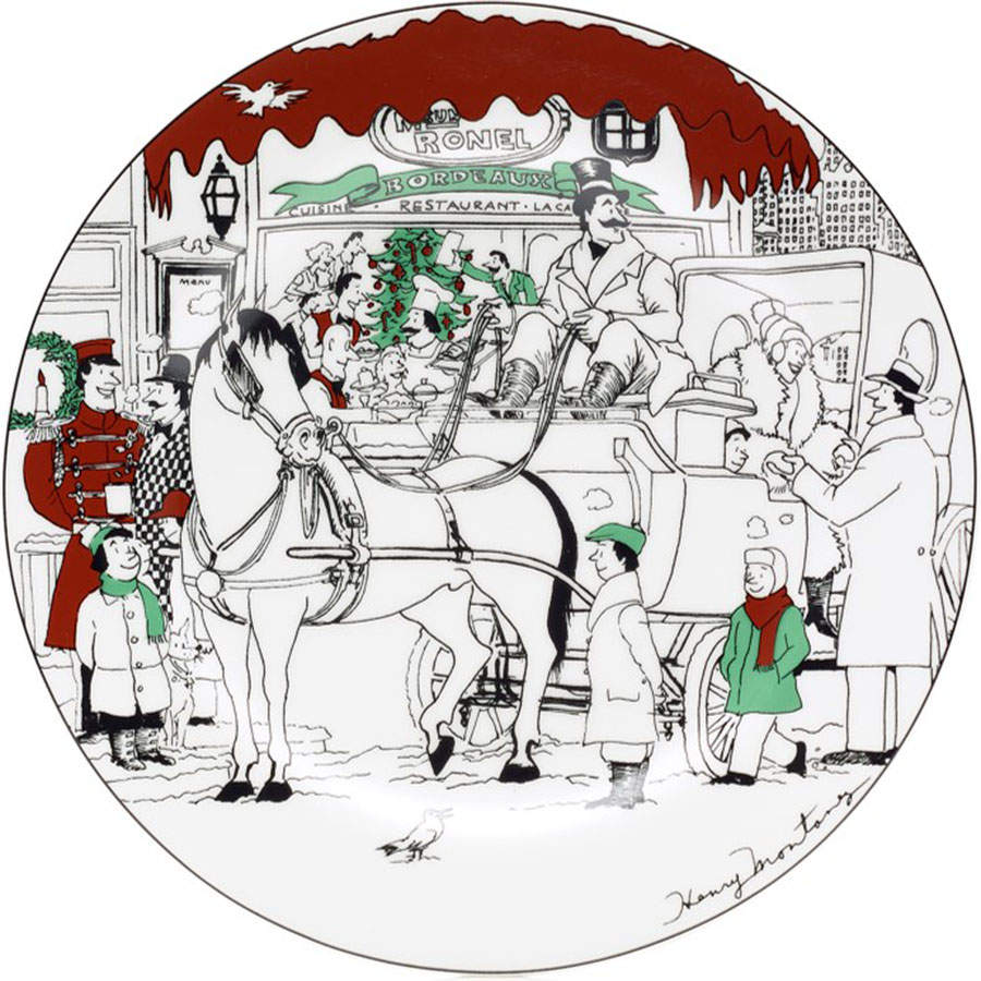 Le Restaurant Christmas Salad/Dessert Plate by Noritake-1