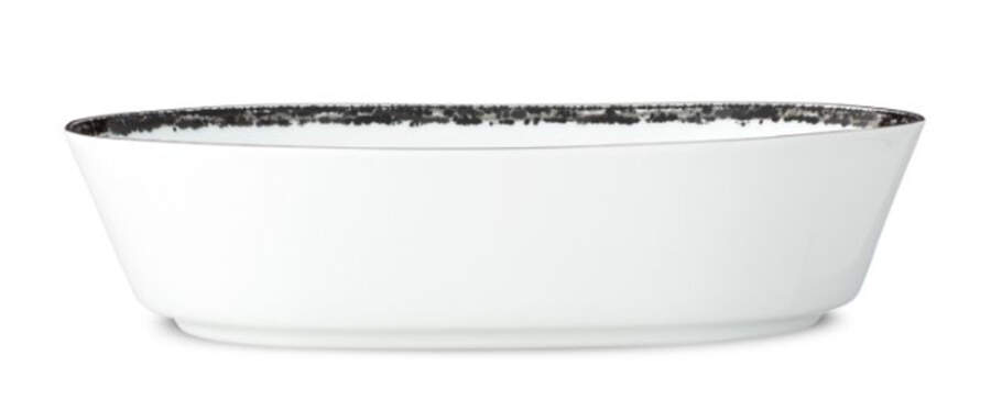 Black Rill 9" Oval Vegetable Bowl by Noritake-1