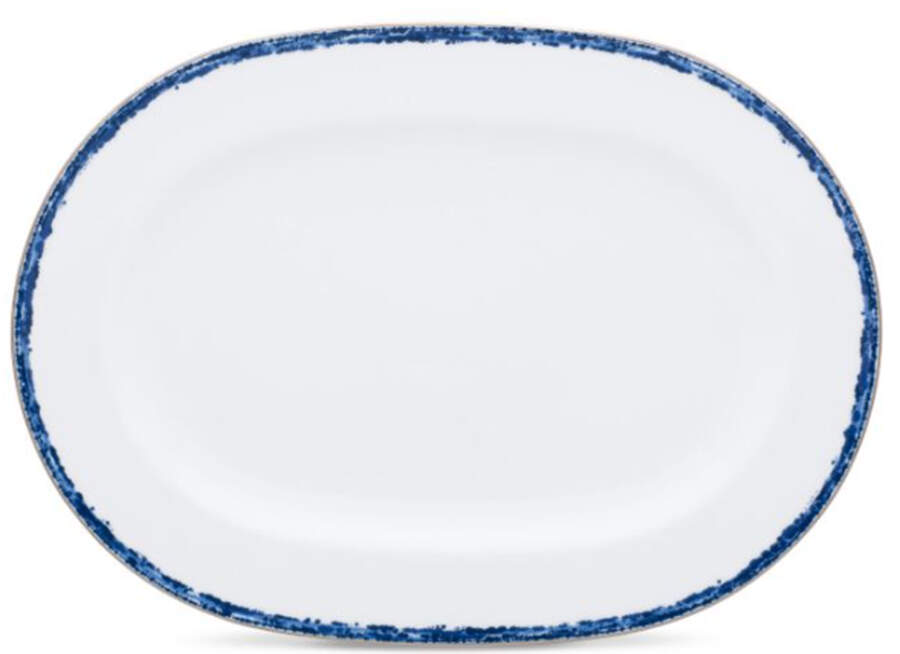 Blue Rill 14" Oval Serving Platter by Noritake-1