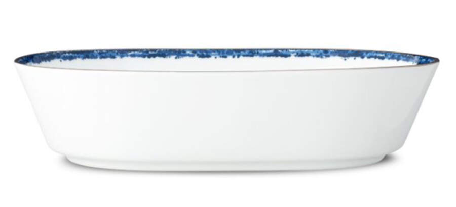 Blue Rill 9" Oval Vegetable Bowl by Noritake-1
