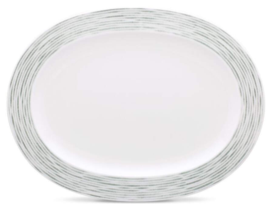 Hammock Green 14" Oval Serving Platter by Noritake-1