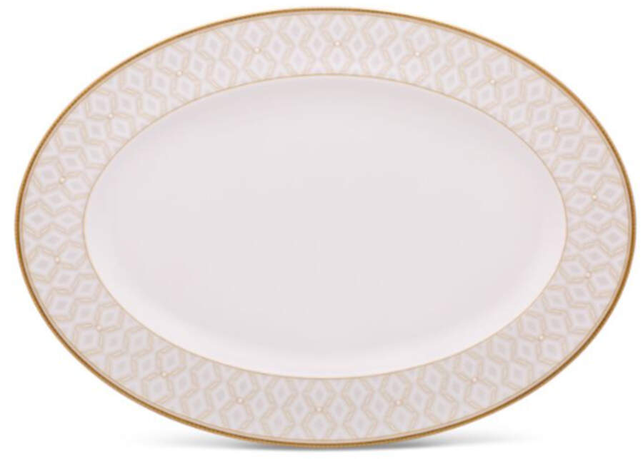 Noble Pearl 16" Oval Serving Platter by Noritake-1