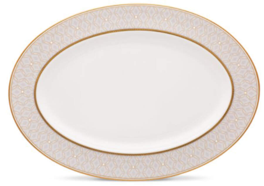 Noble Pearl 14" Oval Serving Platter by Noritake-1