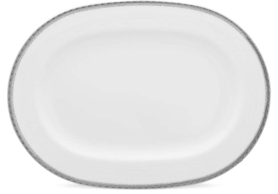 Whiteridge Platinum 14" Oval Serving Platter by Noritake-1