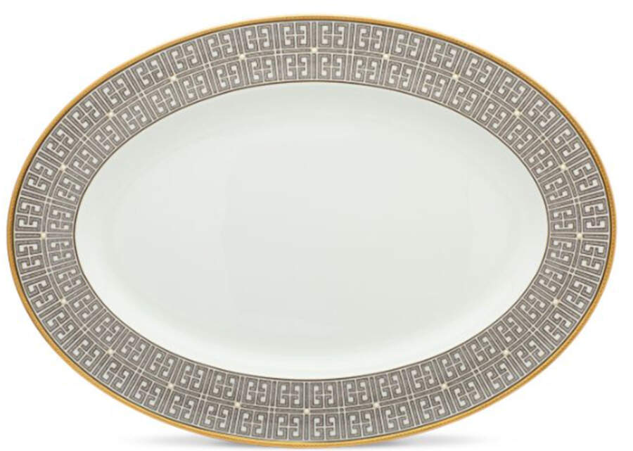Infinity Bronze 16" Oval Serving Platter by Noritake-1
