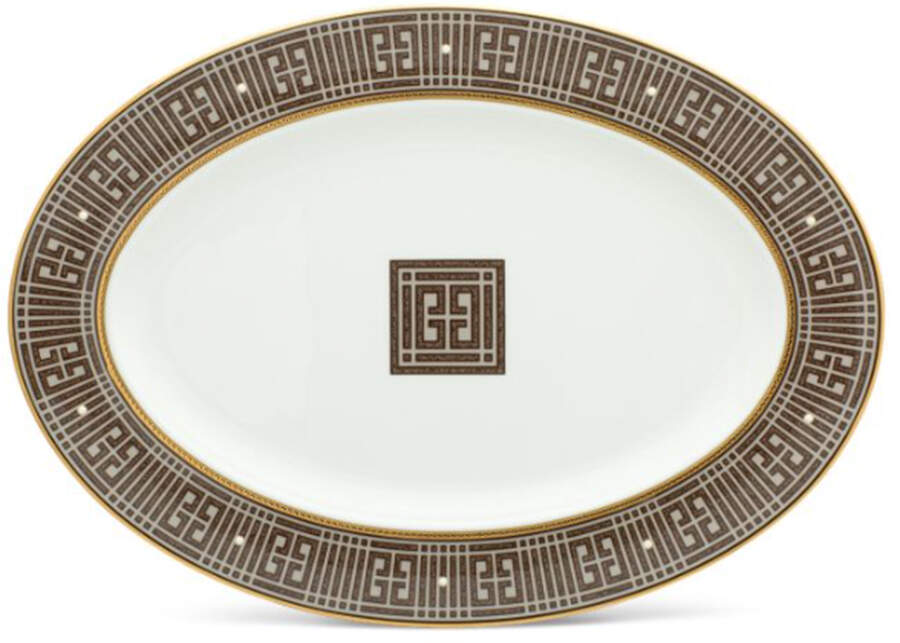 Infinity Bronze 14" Oval Serving Platter by Noritake-1