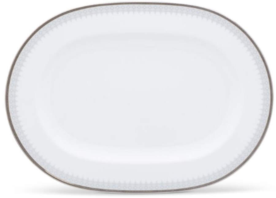 Silver Colonnade 16" Oval Serving Platter by Noritake-1