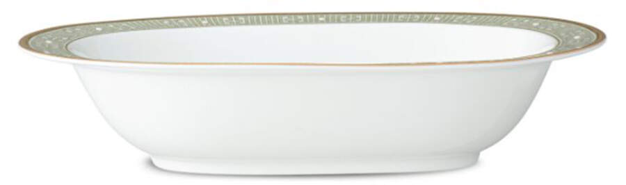 Infinity Green Gold 10" Oval Vegetable Bowl by Noritake-1