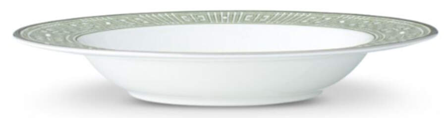 Infinity Green Platinum Rim Soup Bowl by Noritake-1