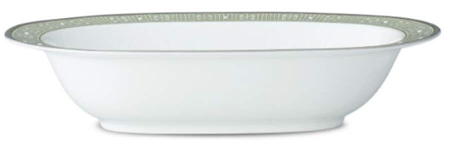 Infinity Green Platinum 10" Oval Vegetable Bowl by Noritake-1