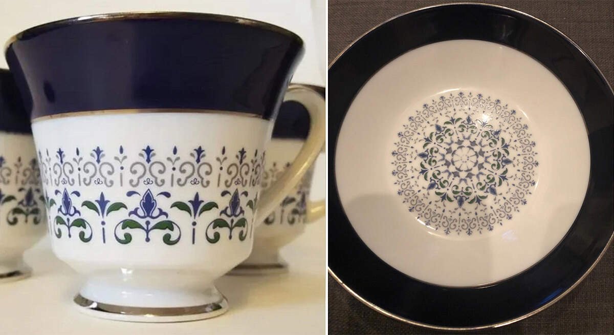 Montclair Footed Cup & Saucer Set by Noritake-1
