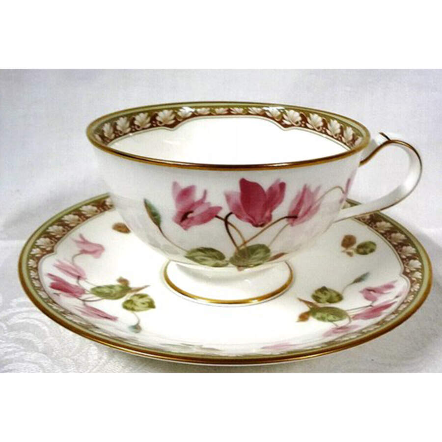 Cyclamen Touch Footed Cup & Saucer Set by Noritake-1