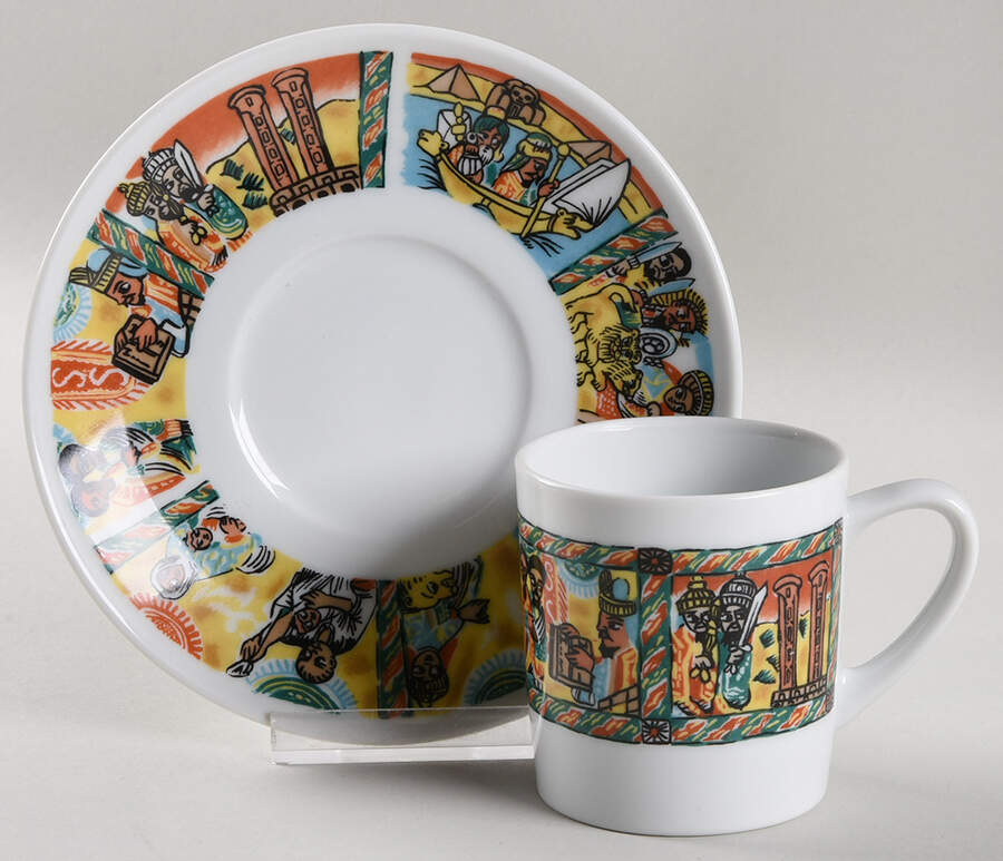 Nile Camel Flat Cup & Saucer Set by Noritake-1