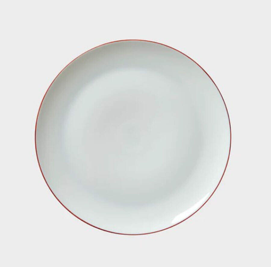 Lotus Red Trim Salad Plate by Nymphenburg-1