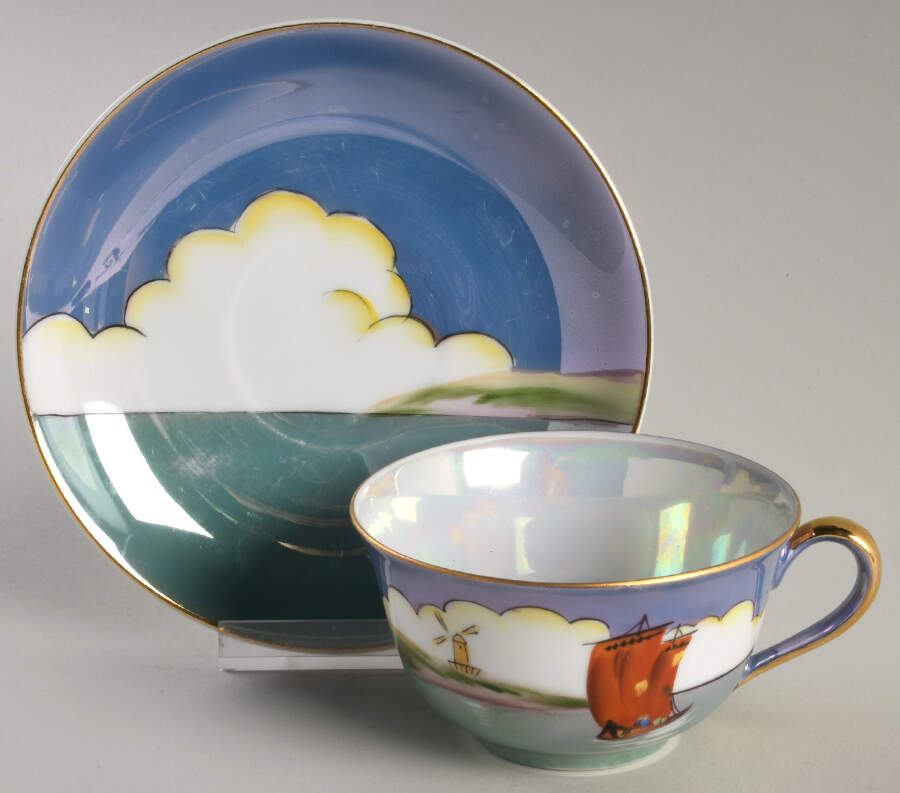 N4598 Flat Cup & Saucer Set by Noritake-1