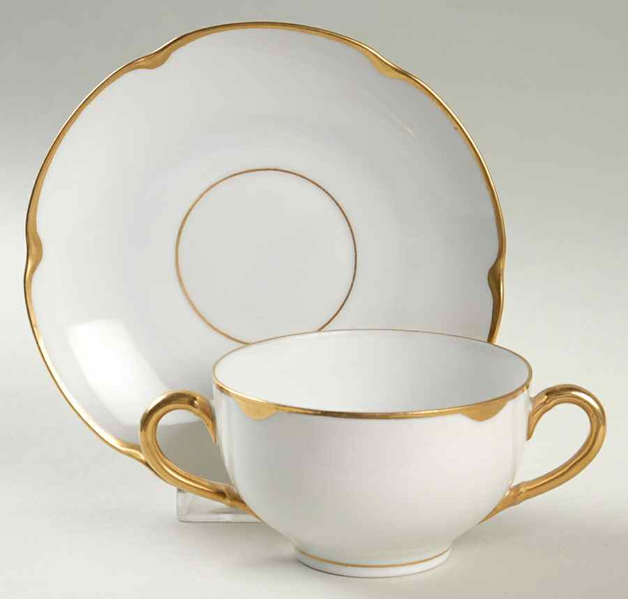 3405 Flat Bouillon Cup & Saucer by Oscar & Edgar Gutherz-1