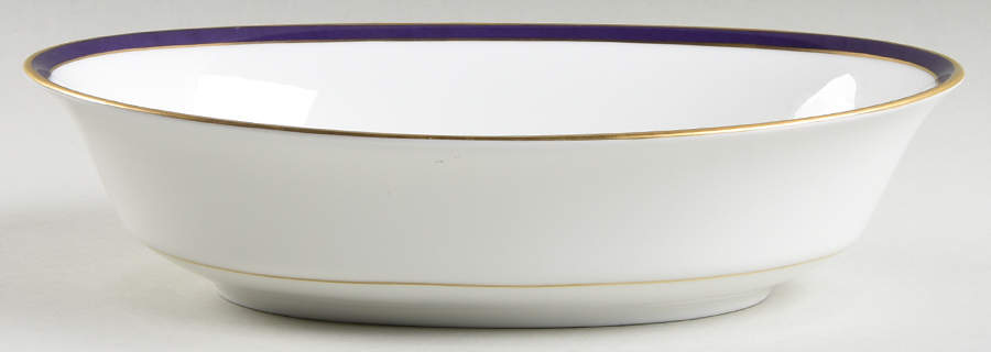 Annapolis Blue 10" Oval Vegetable Bowl by Oxford (Div of Lenox)-1